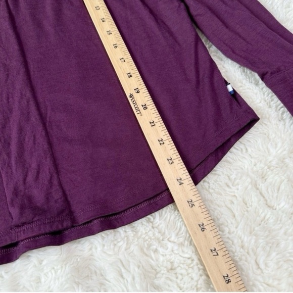 Kit and Ace Women Purple Merino Wool Blend V-Neck Long Sleeve Top MEDIUM Classic - Picture 5 of 7
